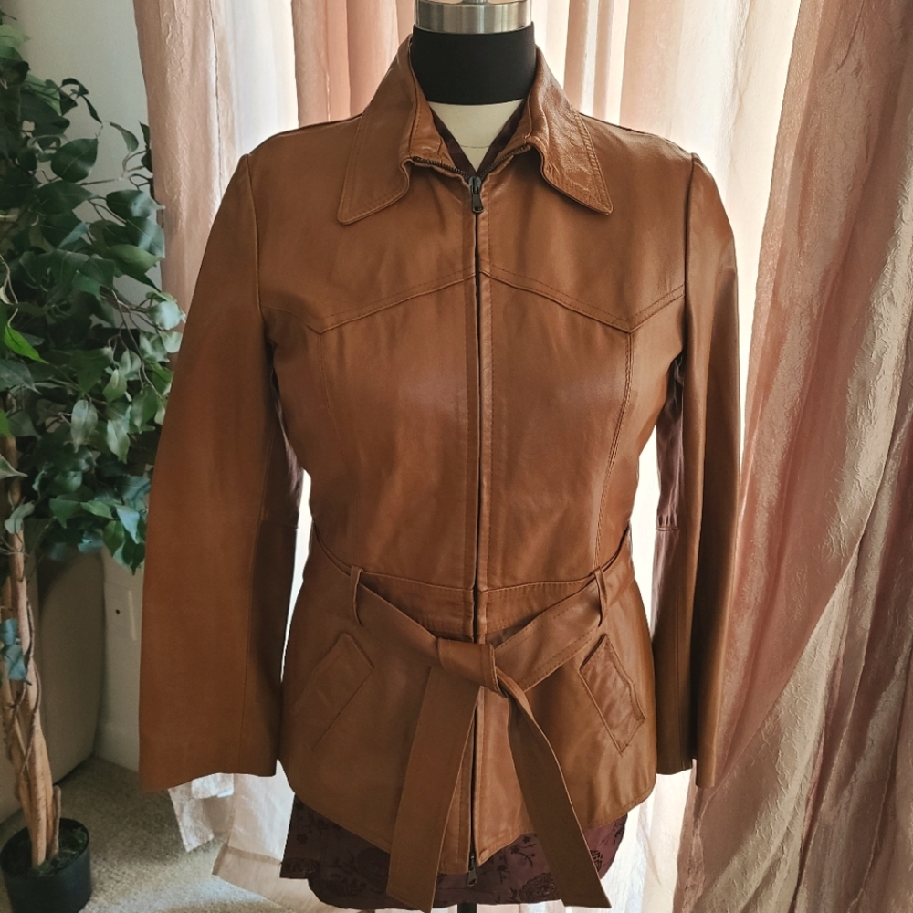 Pelle Pelle leather jacket, camel color, size 9 US/48 EU